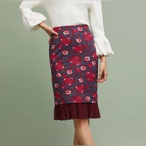 Anthropologie Maeve Nico Floral Pencil Skirt | 8